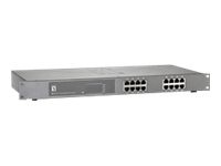 LEVELONE LevelOne GEP-1622 16-Port Gigabit PoE-Plus Switch, 480W