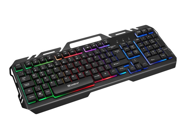 SANDBERG SANDBERG 640-25 - Standard - USB - Membran-Schlüsselschalter - AZERTY - RGB-LED - Schwarz