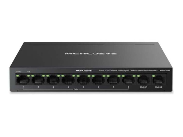 MERCUSYS MS110CMP Netzwerk Switch PoE Unterstützung Schwarz MS110CMP
