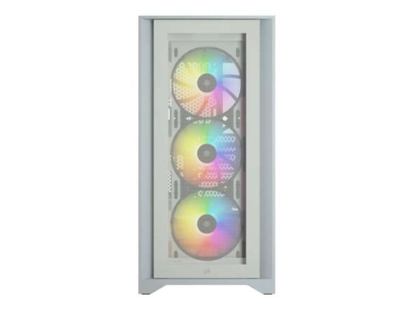 CORSAIR iCUE 4000X RGB - Tower - ATX - ohne Netzteil (ATX) - weiß - USB/Aud CC-9011205-WW