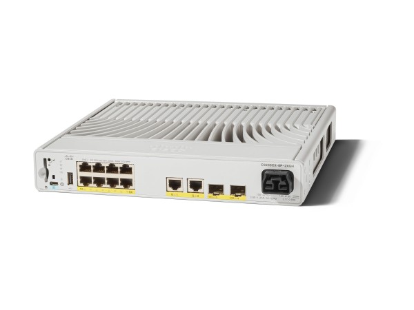 CISCO Catalyst 9000 Compact Switch, 8-Port PoE+, 240 W, HVDC, Erweitert C9200CX-8P-2XGH-A