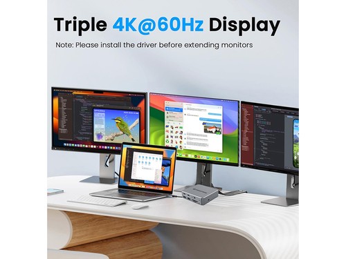 CONCEPTRONIC Dock USB-C->2xHDMI,2xUSB-C,4xUSB-A,DP,GbE LAN DONN25G