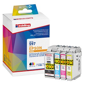 EDDING EDDING EDD-597 schwarz cyan magenta gelb Druckerpatronen kompatibel zu EPSON