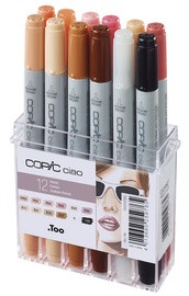 COPIC Marker ciao, 12er Set Hautfarben