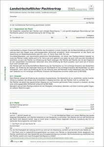 RNK Verlag Landwirtschaftlicher Pachtvertrag, 4-seitig
