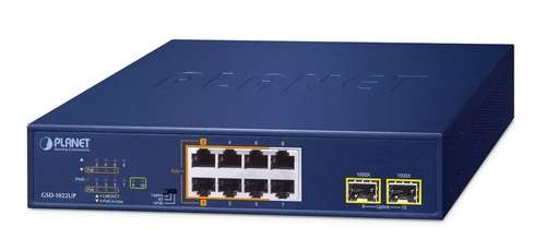 PLANET TECHNOLOGY 2-Port 10/100/1000T 802.3bt GSD-1022UP