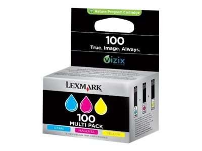 LEXMARK Cartridge No. 100 Gelb, Cyan, Magenta Tintenpatrone LCCP, LRP 14N0849