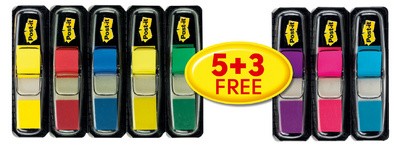 Post-it Haftmarker Index Mini, 11,9 x 43,2 mm, 5+3 GRATIS