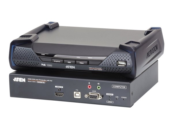 ATEN ATEN 4K USB HDMI Single Display KVM over IP Extender PoE