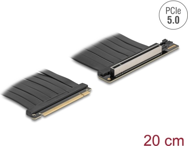 DELOCK DELOCK Riser Karte PCI Express 5.0 x16 Stecker zu x16 Slot mit Kabel 20 cm