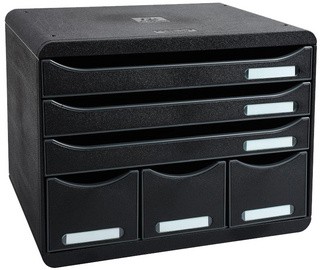 EXACOMPTA Schubladenbox STORE-BOX MAXI, 6 Schübe, schwarz