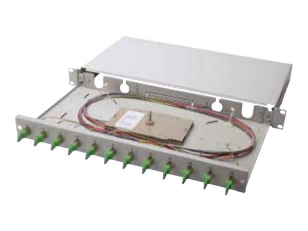 DIGITUS ASSMANN Spleißbox, 1U, Equipped 24x E2000 Simplex, M25 Schraube