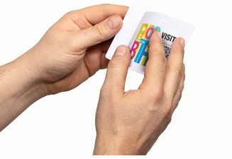 DURABLE Namensschild "VISITOR BADGE", aus Folie, weiß