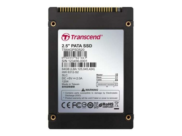 SSD 64GB TRANSCEND PSD520 - Solid-State-Disk - 64 TS64GPSD520