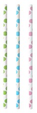 PAPSTAR Papier-Trinkhalm "Dots", 200 mm, farbig sortiert