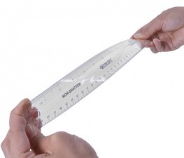 WESTCOTT Flachlineal, Länge: 300 mm, flexibel, transparent