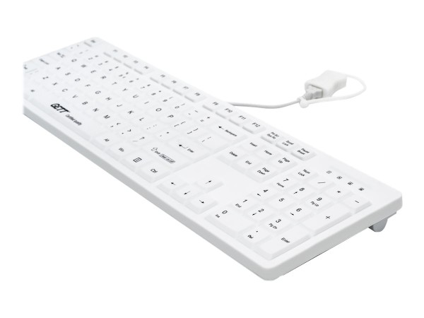 GETT GETT GCQ CleanType Easy Protect USB Silikon Tastatur mit Kunststoffgehaeuse desinfizierbar wasserdic