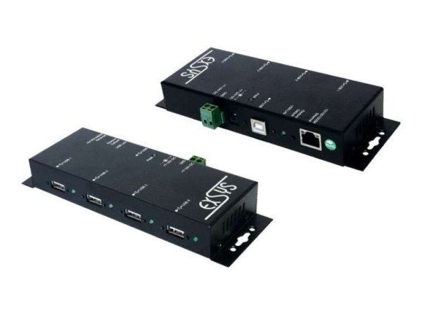 EXSYS Ethernet 1Giga-LAN zu 4 x USB 2.0 Ports EX-6002