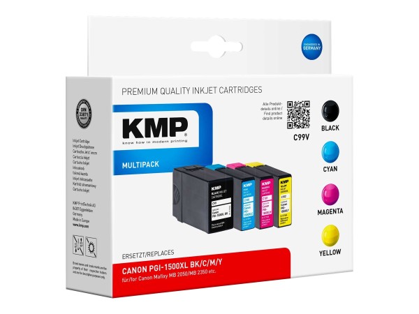 KMP KMP MULTIPACK C99V 4er Pack Schwarz, Gelb, Cyan, Magenta Tintenpatrone