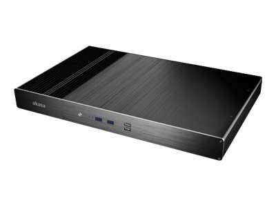 AKASA Galileo TU2 Thin-Mini-ITX 1U Gehäuse, OEM - schwarz (A-ITX28-M1B) A-ITX28-M1B