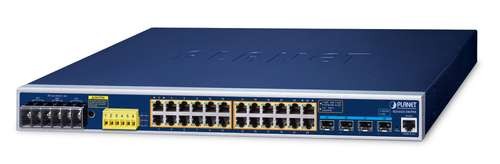PLANET TECHNOLOGY Industrial 24-Port PoE+ Managed Switch IGS-6325-24UP4X