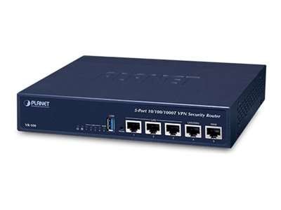 PLANET TECHNOLOGY 4-Port 10/100/1000T PoE + 1-Port VPN Security Router VR-300P