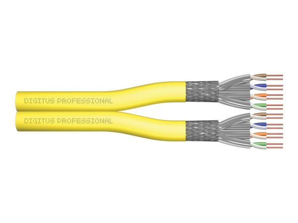 DIGITUS Verlegekabel Cat7a S/FTP dupl.B2ca 500m gelb AWG22/1 (Speditionsver DK-1745-A-VH-D-5