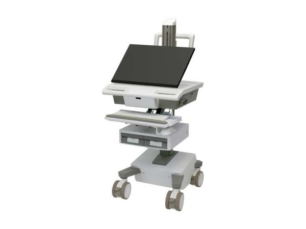 ERGOTRON Mosaic LCD-Wagen mit Monitorarm 2 Schubladen nebeneinander M031-0101-120001-1-0
