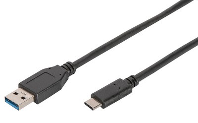 DIGITUS USB 3.0 Kabel, USB-C - USB-A Stecker, 1,0 m