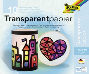 folia Transparentpapier-Bastelheft, 140 x 200 mm, 10 Blatt