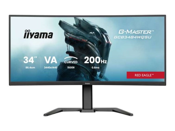 IIYAMA Curved Gaming 1500R G-Master Red Eagle 86,36cm (34") GCB3484WQSU-B2