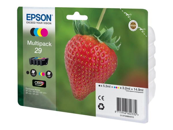 EPSON EPSON 29 Multipack 4er Pack Schwarz, Gelb, Cyan, Magenta Tintenpatrone