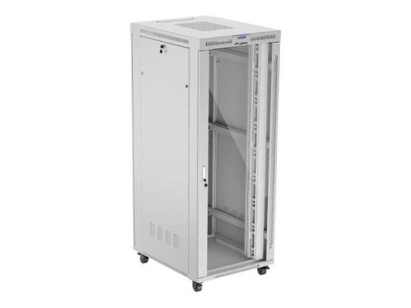LANBERG 19" 42U 800X1000 GRAU LCD GLASTÜR RACK EINBAUSCHRANK FF01-8042-12SL
