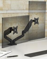 RAIDSONIC RAIDSONIC Monitorhalterung IB-MS204-T (schwarz, für 2 Monitore bis 32" (81cm))