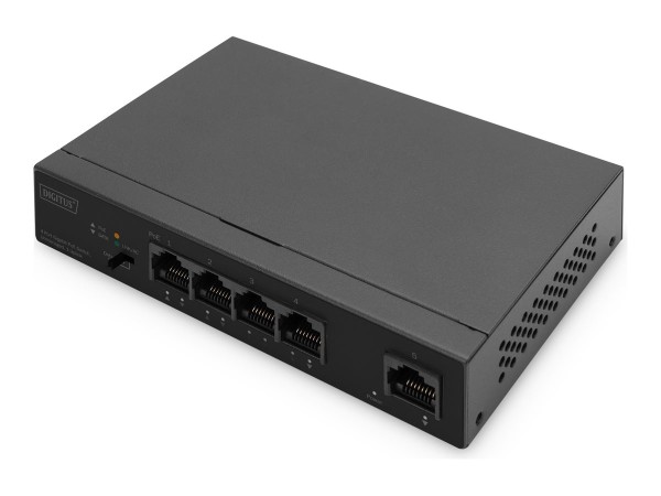 DIGITUS Gigabit Ethernet PoE Switch 4-port PoE + 1-port uplink DN-95330-1