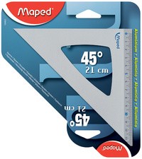 Maped Zeichendreieck 45 Grad, aus Aluminium