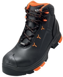 uvex 2 Schnürstiefel S3 SRC, Gr. 42, schwarz/orange