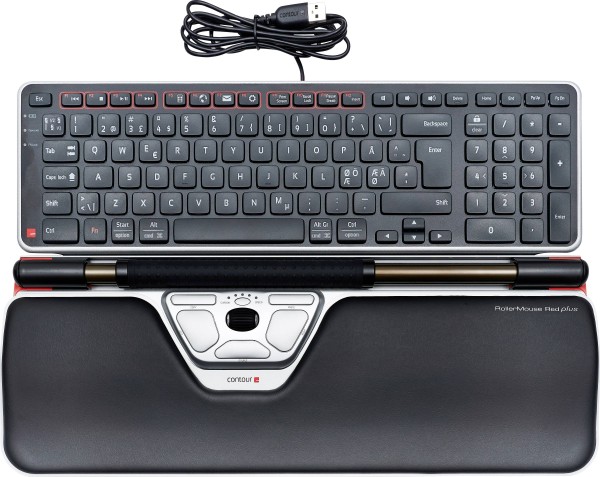 CONTOUR RollerMouse Red WL + Balance Keyboard DE RM-RED-WL-DE-B