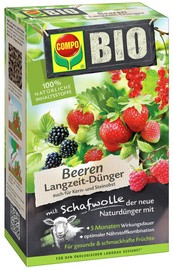 COMPO BIO Beeren Langzeit-Dünger mit Schafwolle, 2 kg