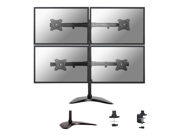 NEOMOUNTS Tischhalterung für vier Flachbildschirme bis 27" (69 cm) NM-D335D4BLACK