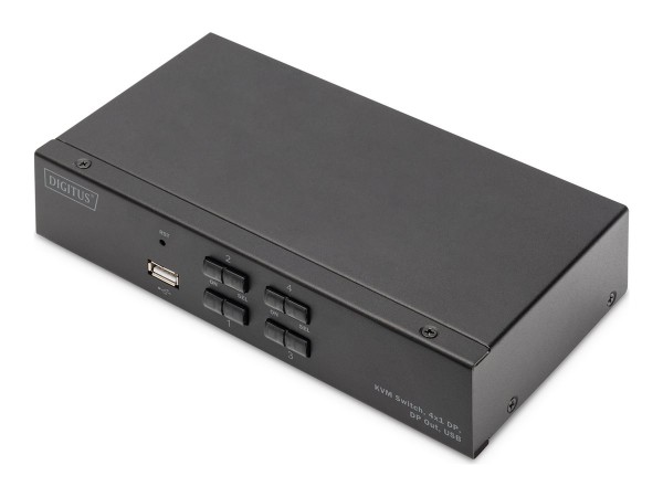 DIGITUS DIGITUS KVM Switch, 4K60HZ, 4x1 DP in, 1x DP USB out