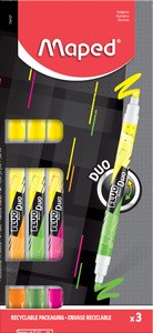 Maped Textmarker FLUO'PEPS PEN DUO, 3er Kartonblister