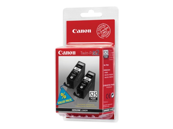 CANON PGI 525PGBK Twin Pack 2er Pack Schwarz Tintenbehälter 4529B010