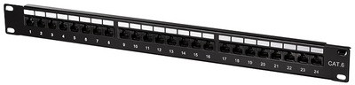 LogiLink 19" Patch Panel Kat.6, ungeschirmt, 24 Port, 1 HE