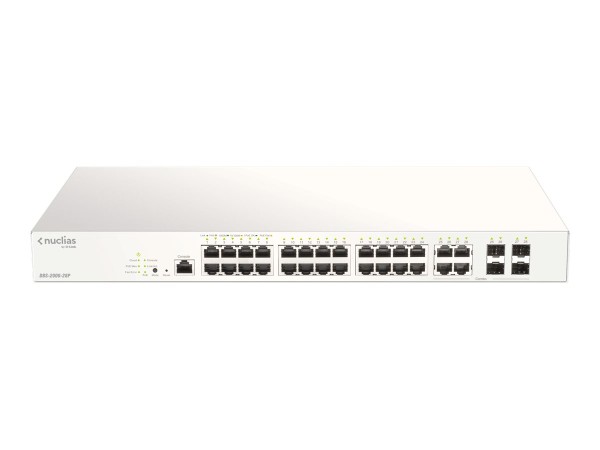 D-LINK Nuclias Cloud Managed 28-Port Layer2 PoE+ Gigabit Switch DBS-2000-28P