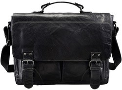 PRIDE&SOUL Umhängetasche "Business Bag L", Leder, schwarz