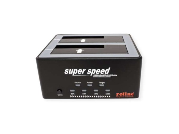 ROLINE 2.5 + 3.5 SATA HDD Docking Station, USB 3.0, HD-Duplizier-Funktion 16.01.4122