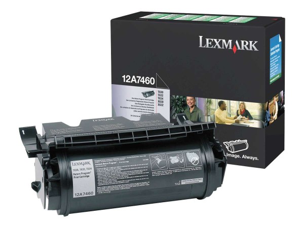 LEXMARK Schwarz Tonerpatrone LRP 0012A7460