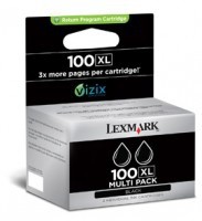 LEXMARK LEXMARK Cartridge No. 100XL 2er Pack Schwarz Tintenpatrone LCCP, LRP