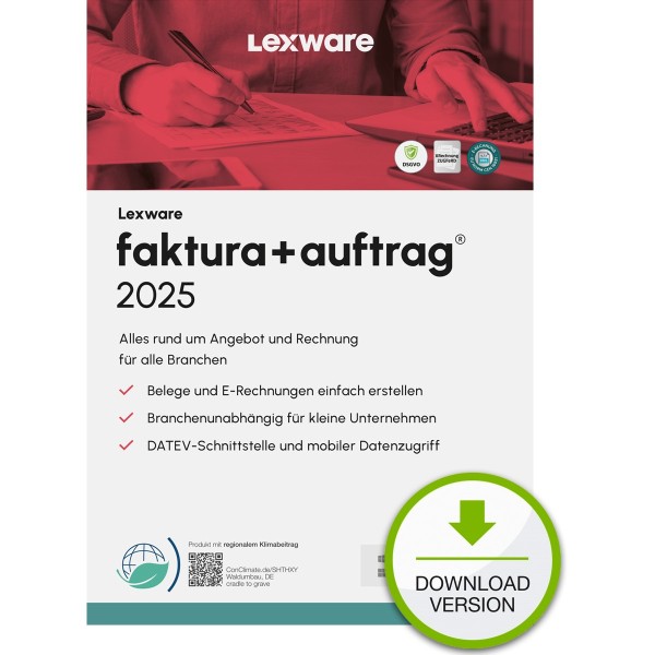 LEXWARE ESD faktura+auftrag 2025 Download Jahresversion 365-Tage 08871-2046